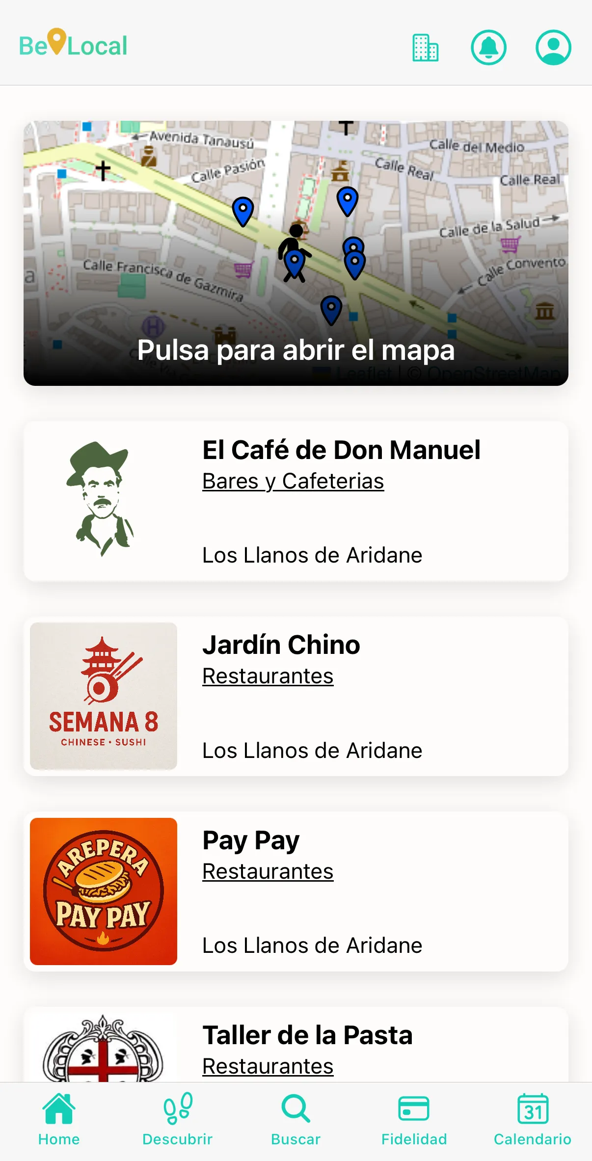 Pantalla Buscar