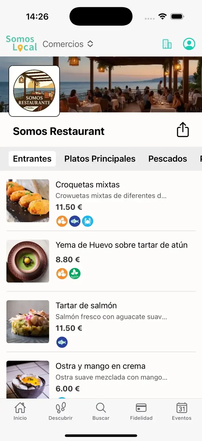 Vista previa de la carta digital