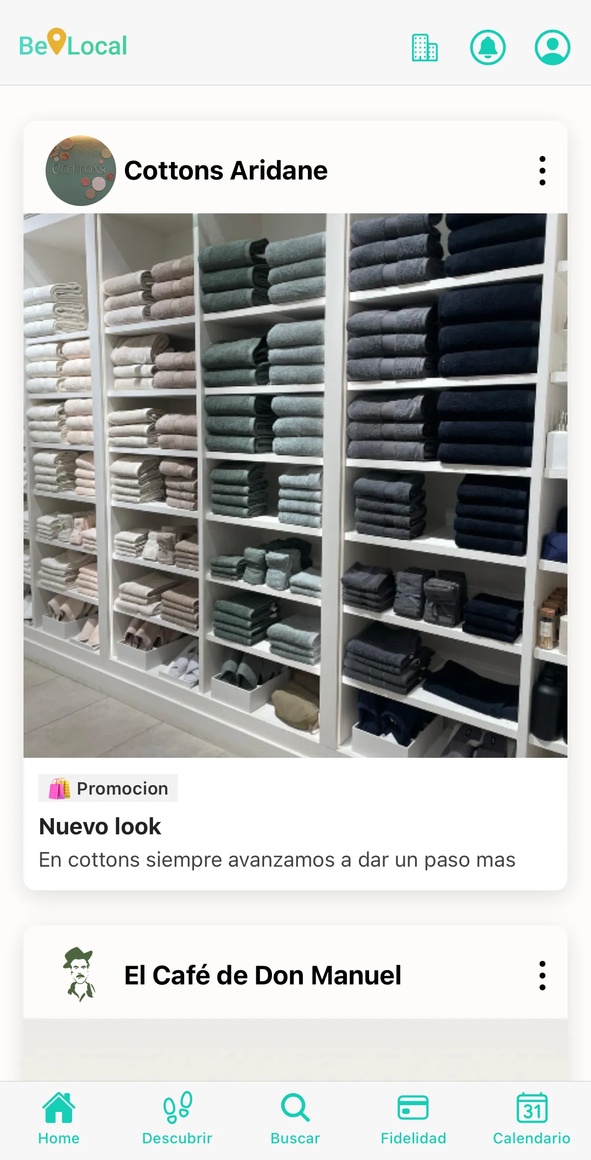 Vista previa de la app